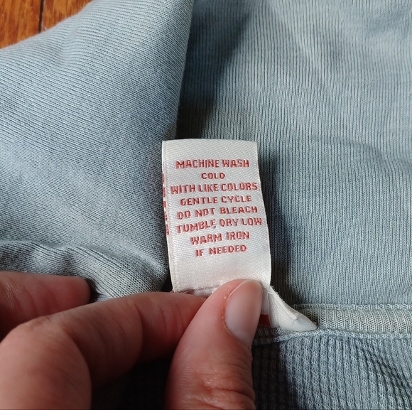 Sundance Sz L Mint Everyday Compliments Waffle Knit Cowl Neck Embroidered Sleeve - Picture 7 of 10